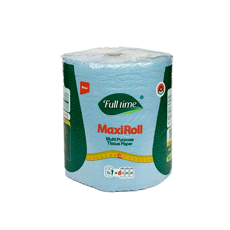 دستمال ماکسی رول فول تایم 70 متری آبی 