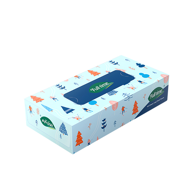 دستمال کاغذی جعبه ای فول تایم 100برگ