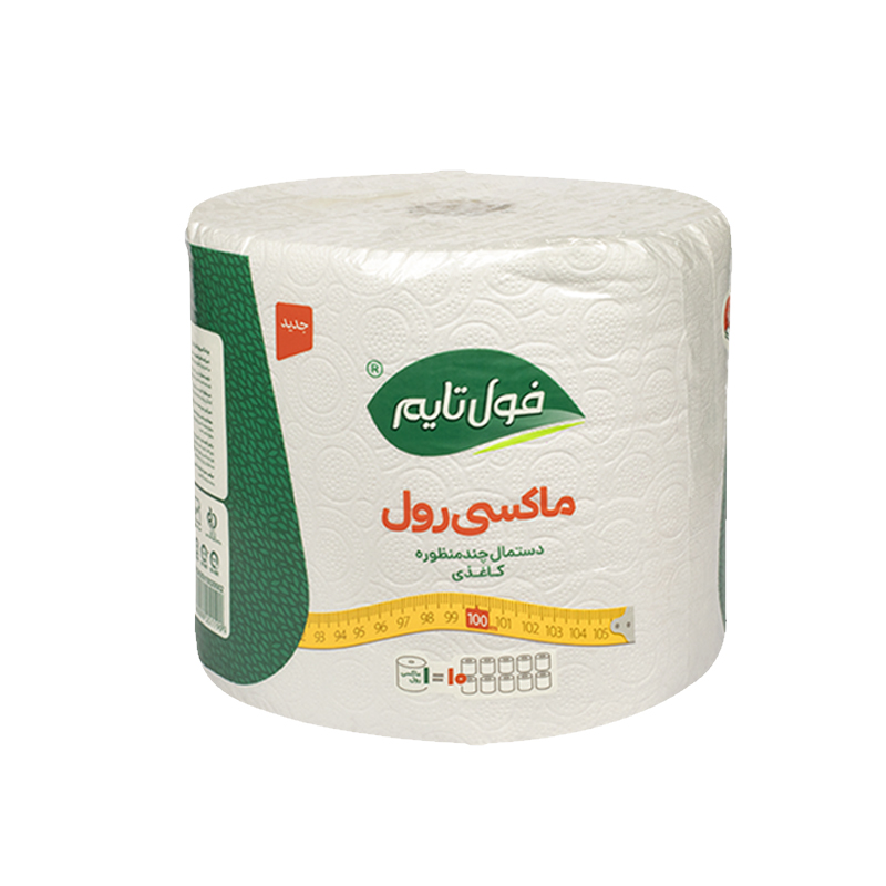 دستمال ماکسی رول فول تایم 100 متری سفید